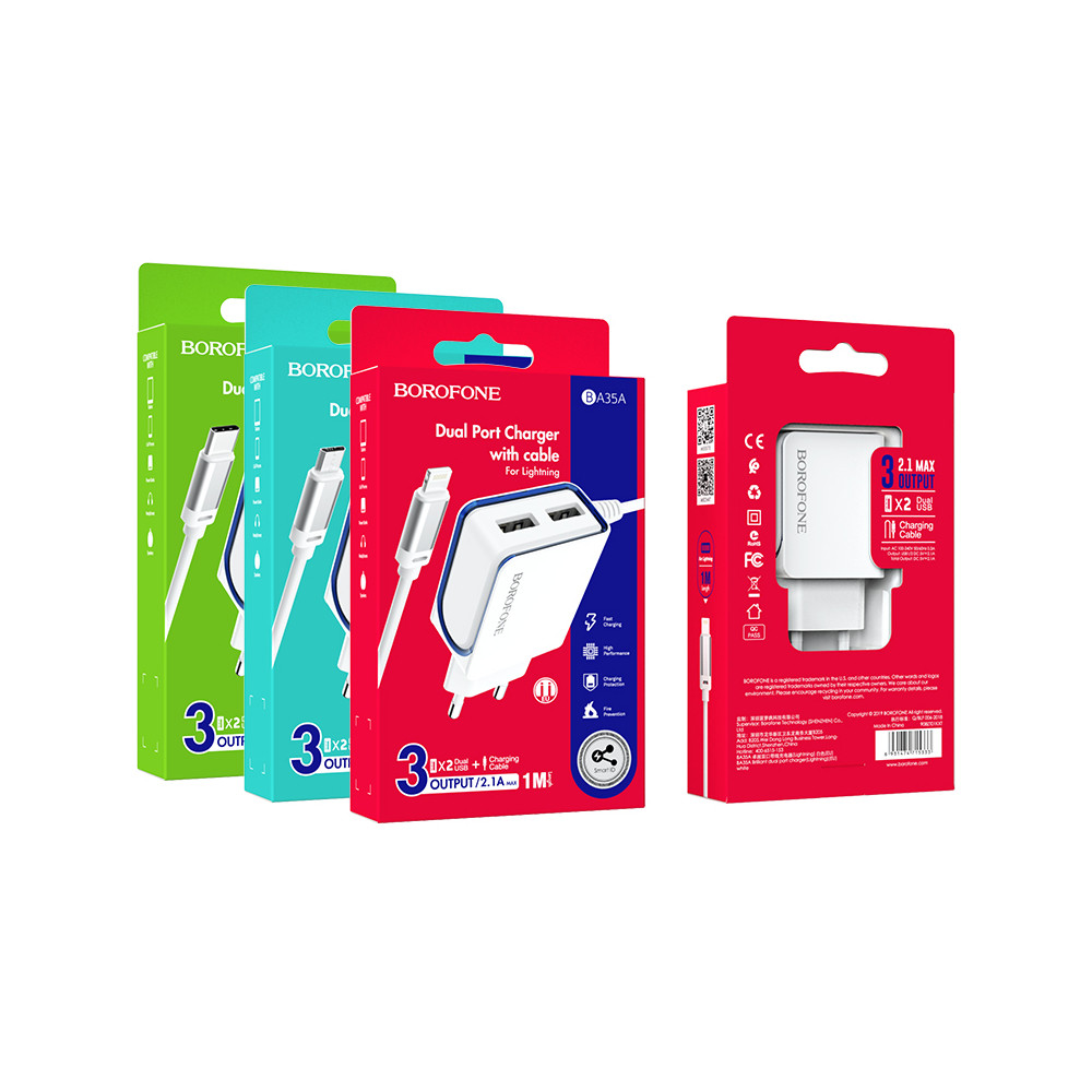 Լիցքավորիչ |BOROFONE BA35A |Lightning/Type-C/Micro-USB, изображение 11