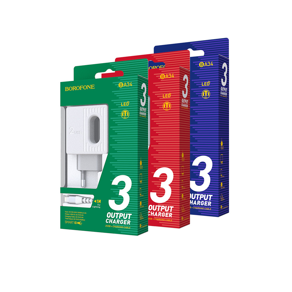 Լիցքավորիչ |BOROFONE BA34 |Lightning/Type-C/Micro-USB, изображение 11