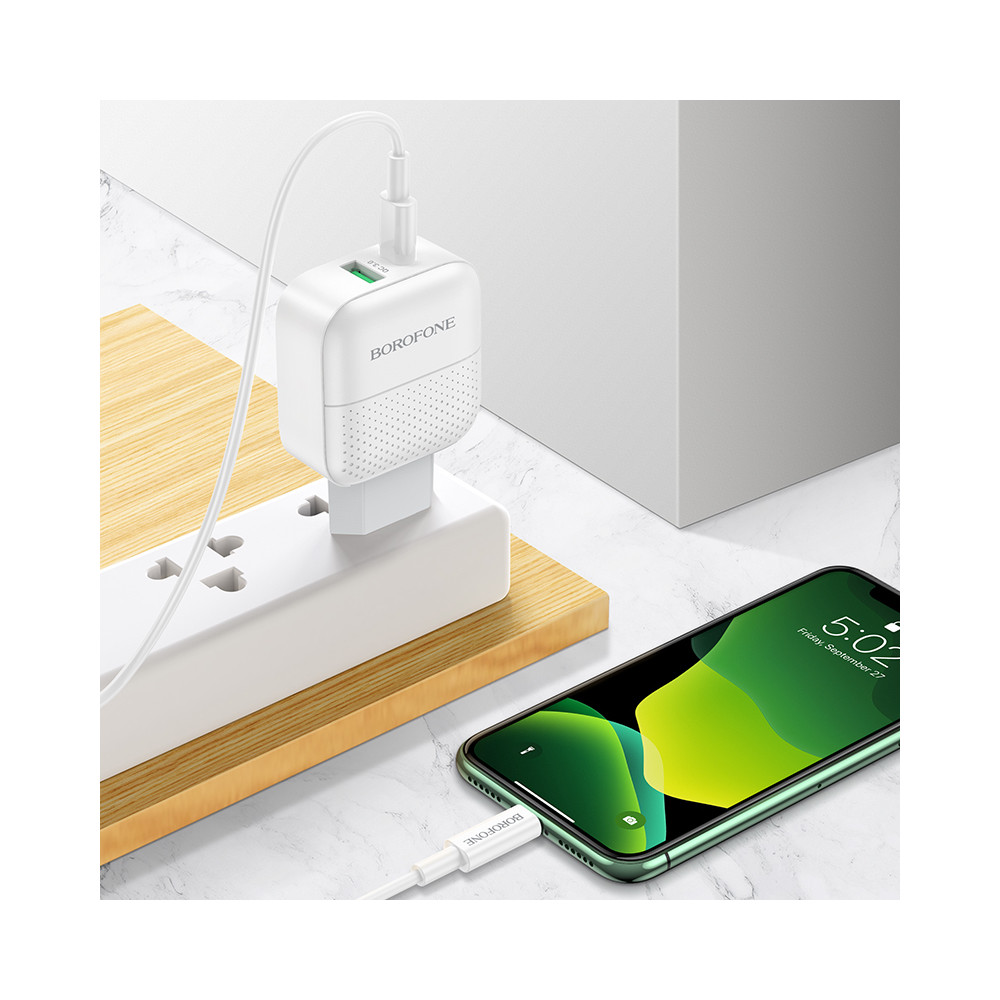 Լիցքավորիչ + Լար Type-C to Lightning|BOROFONE BA46A |QC3.0/PD3.0, изображение 7