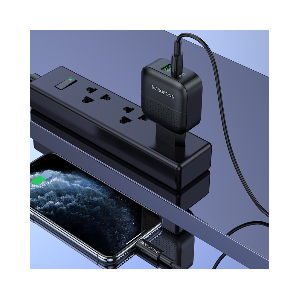 Լիցքավորիչ + Լար Type-C to Lightning|BOROFONE BA46A |QC3.0/PD3.0, изображение 8