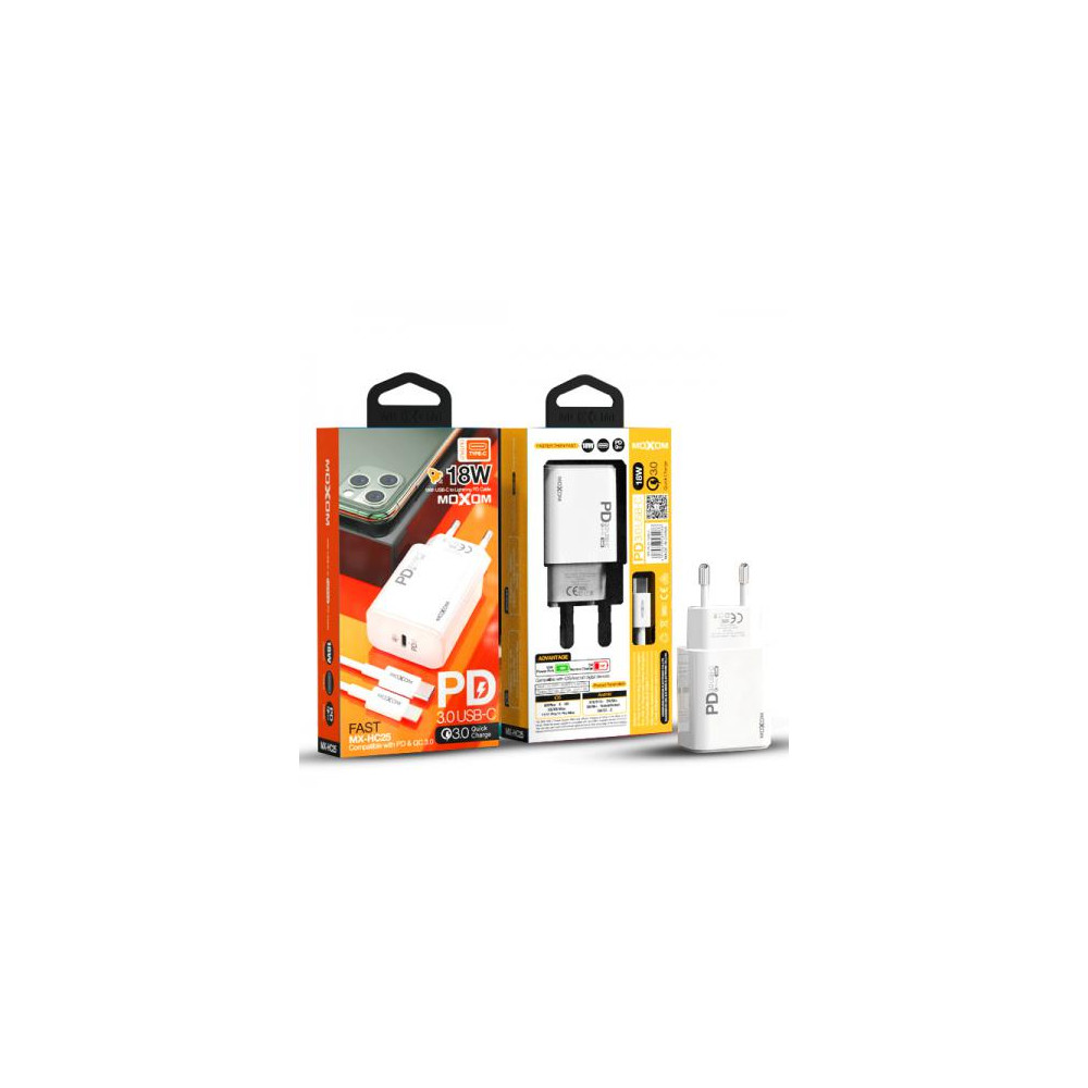 Լիցքավորիչ և Լար|MOXOM MX-HC25 |Type-C to Lightning/Type-C|QC3.0+PD, изображение 6