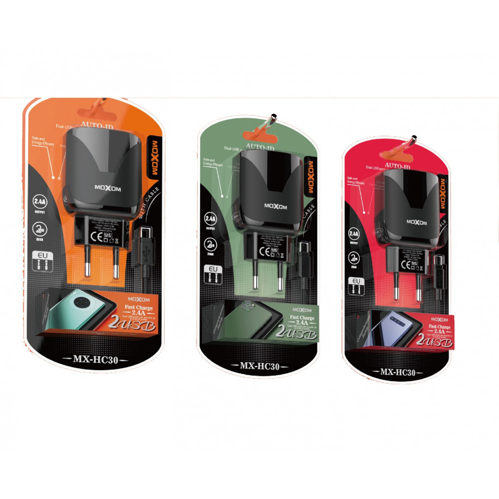 Լիցքավորիչ և Լար|MOXOM MX-HC30 |Lightning/Micro-USB/Type-C, изображение 6