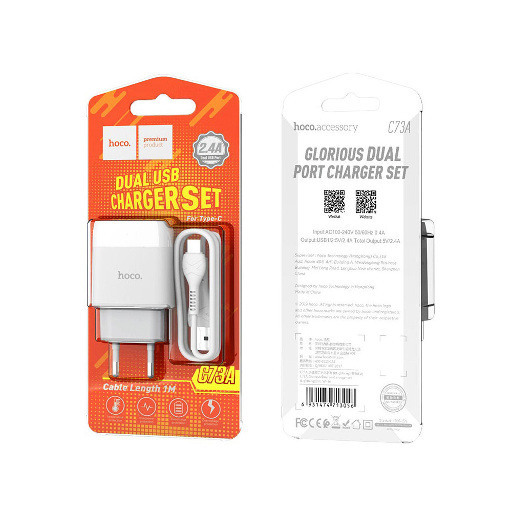 Լիցքավորիչ և Լար|HOCO C73A |Type-C, изображение 4