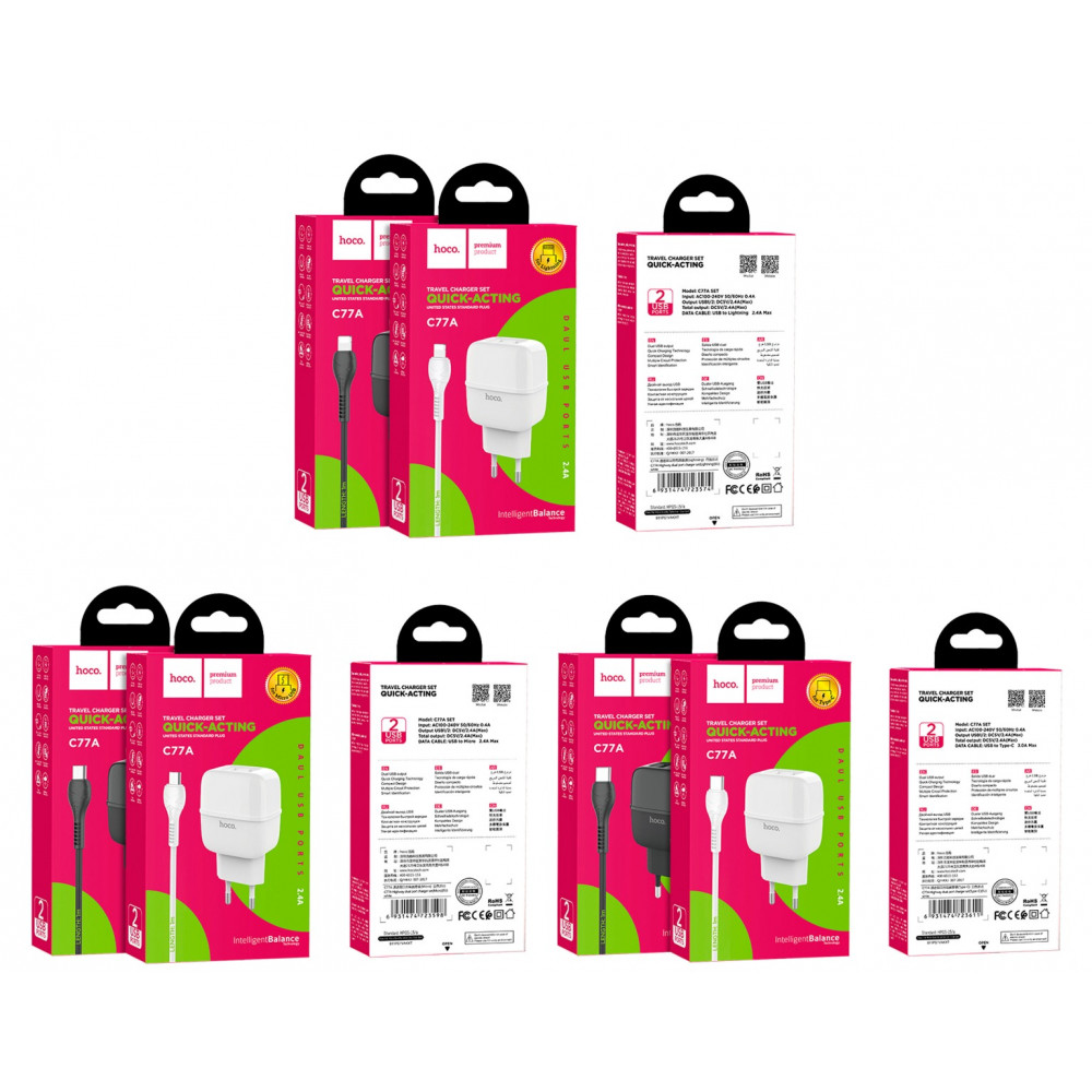 Լիցքավորիչ և Լար|HOCO C77A |Type-C/Micro-USB/Lightning, изображение 8