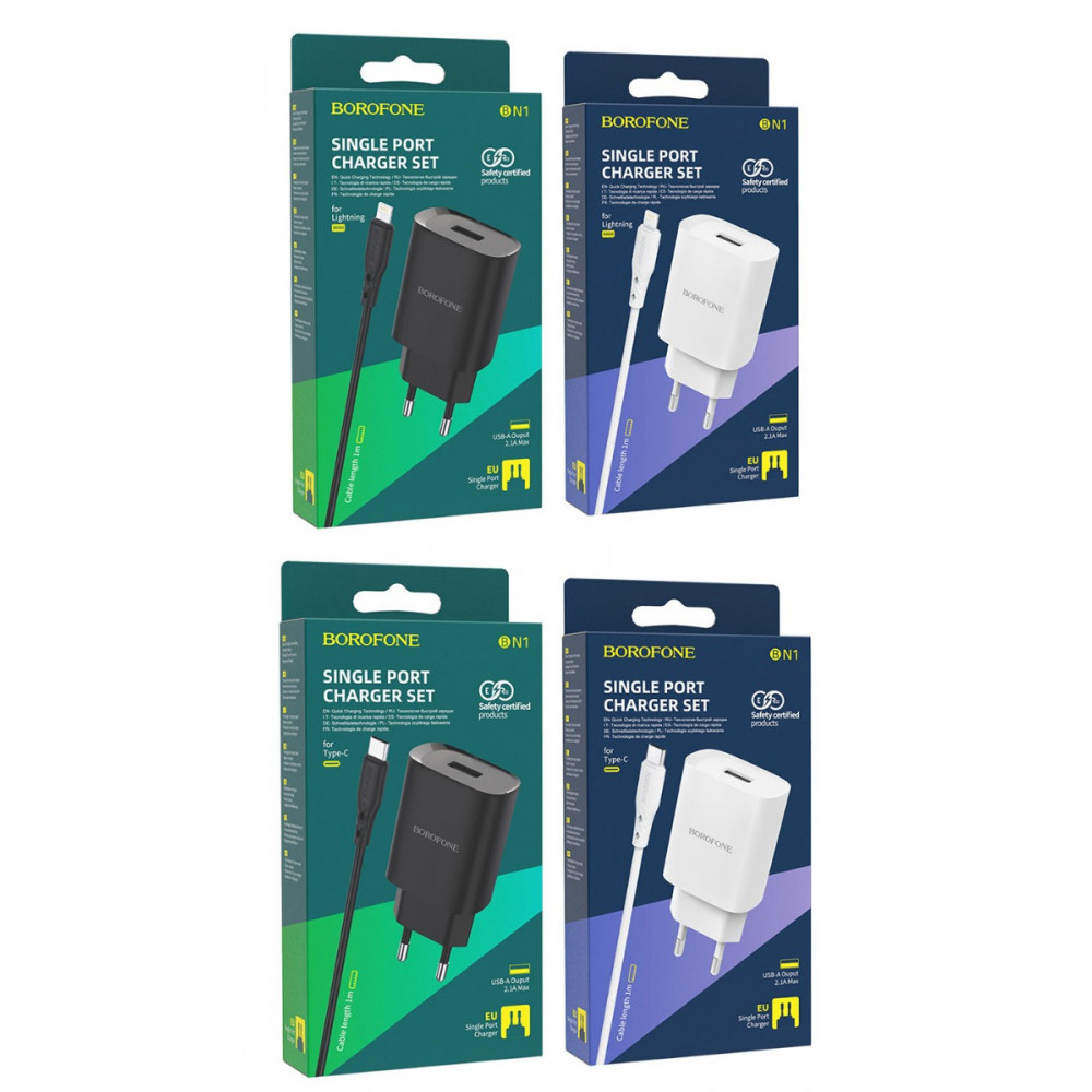 Լիցքավորիչ և Լար BOROFONE BN1 |Lightning/Type-C, изображение 6