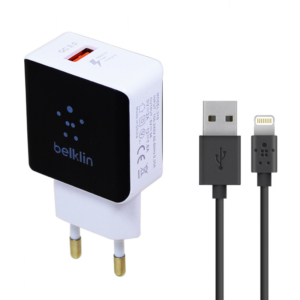 Լիցքավորիչ և Լար Belkin 319 Lightning / QC3.0