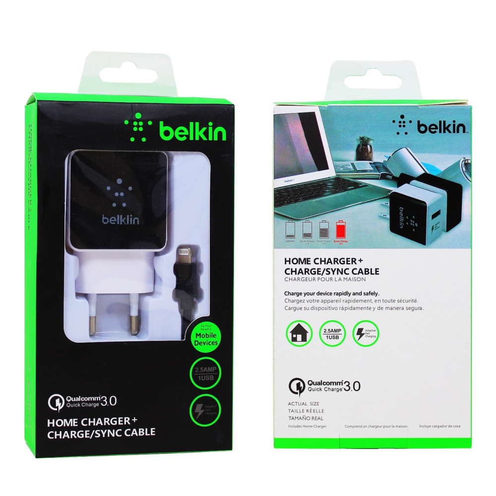 Լիցքավորիչ և Լար Belkin 319 Lightning / QC3.0, изображение 4
