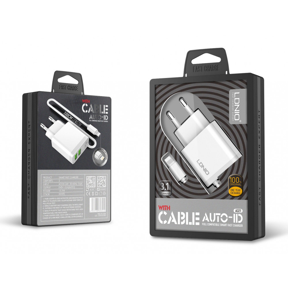 Լիցքավորիչ և Լար LDNIO A321 Lightning, изображение 4