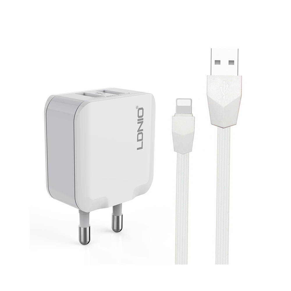 Լիցքավորիչ և Լար LDNIO A2201 Lightning / Micro-USB, изображение 3