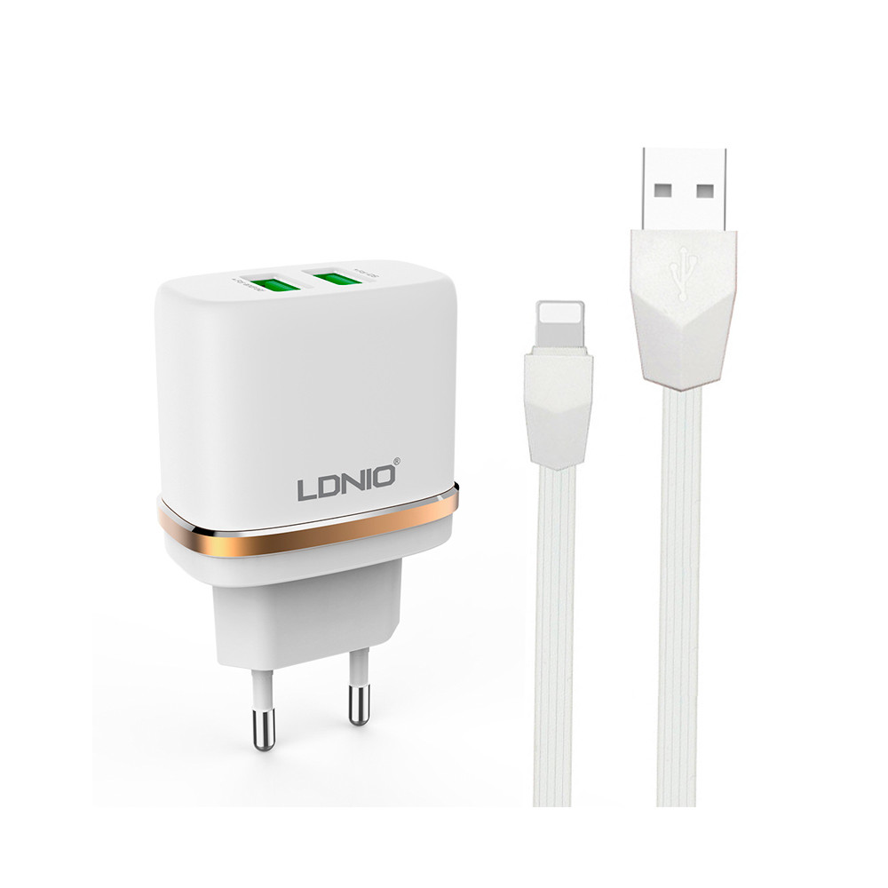 Լիցքավորիչ և Լար LDNIO DL-AC52 Lightning / Micro-USB, изображение 3