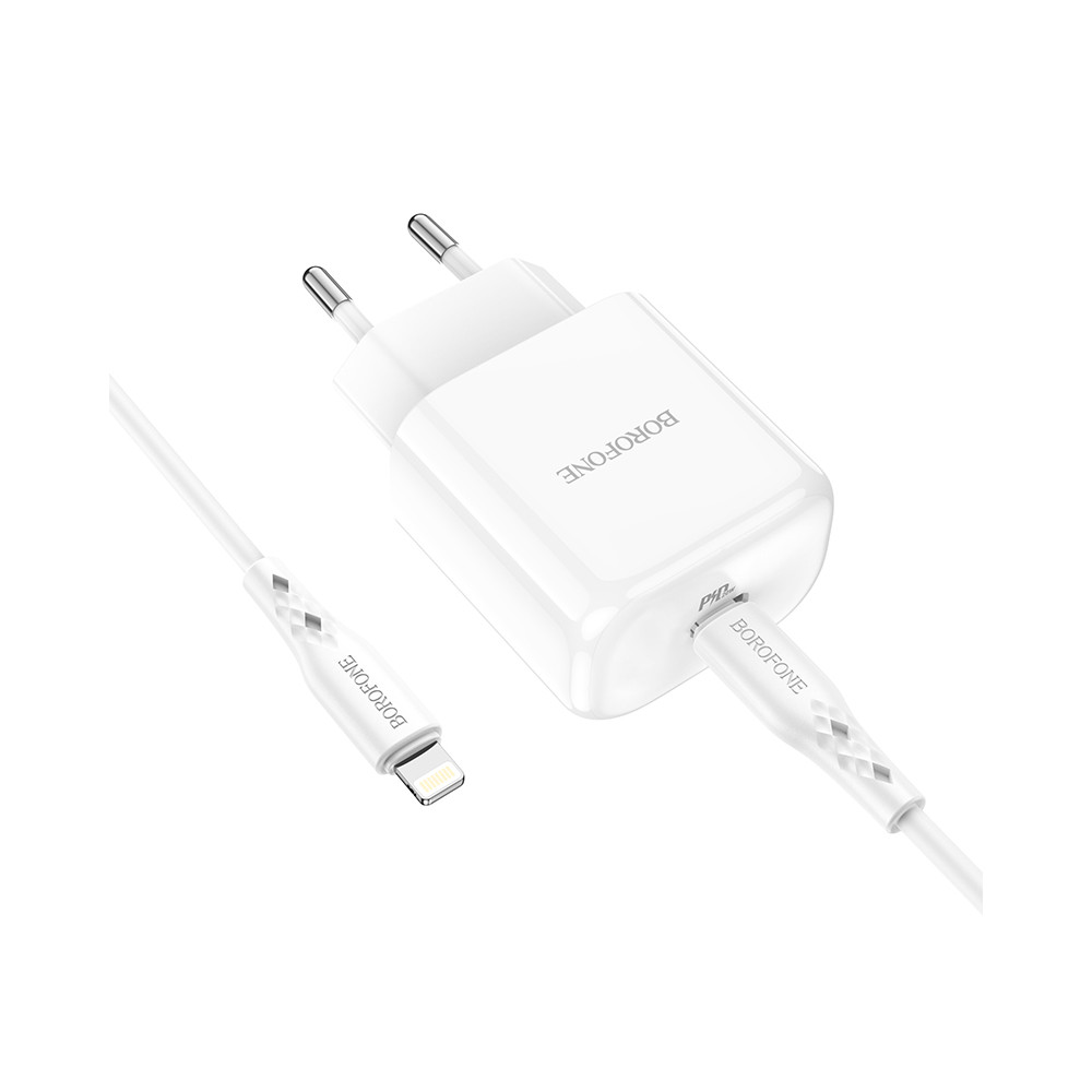 Լիցքավորիչ + Լար Type-C to Lightning BOROFONE BN3 PD3.0, изображение 2