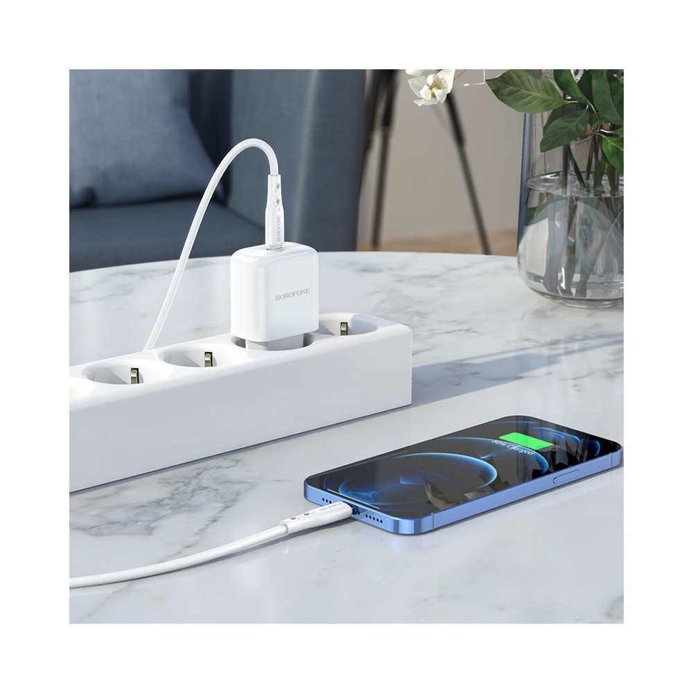 Լիցքավորիչ + Լար Type-C to Lightning BOROFONE BN3 PD3.0, изображение 3