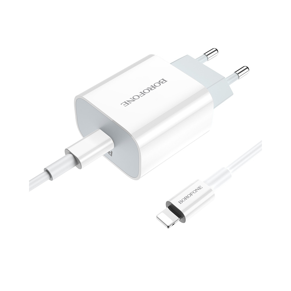 Լիցքավորիչ + Լար Type-C to Lightning BOROFONE BA38A Plus PD3.0, изображение 2