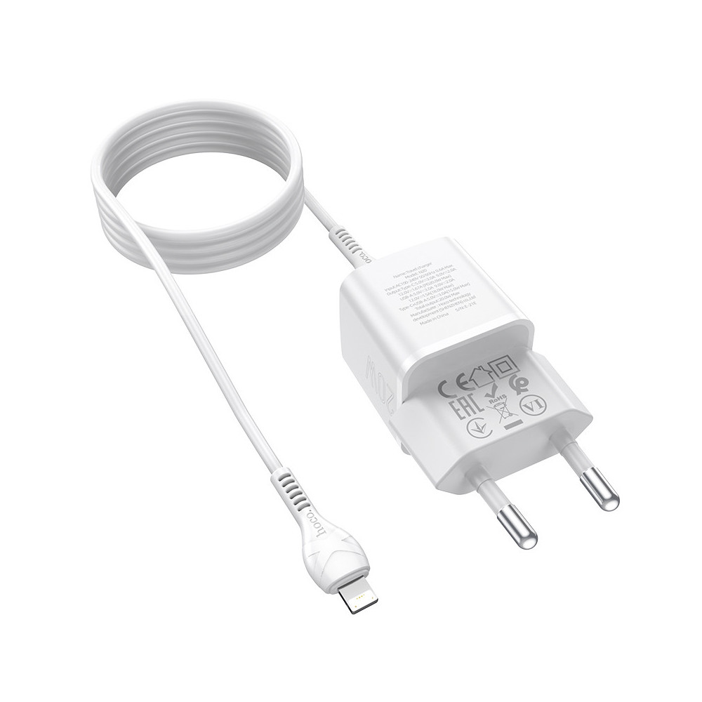 Լիցքավորիչ + Լար Type-C to Lightning HOCO N20 PD3.0/QC3.0, изображение 2