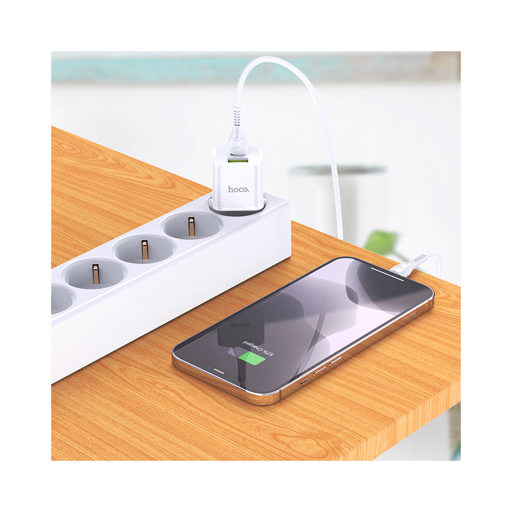 Լիցքավորիչ + Լար Type-C to Lightning HOCO N20 PD3.0/QC3.0, изображение 3
