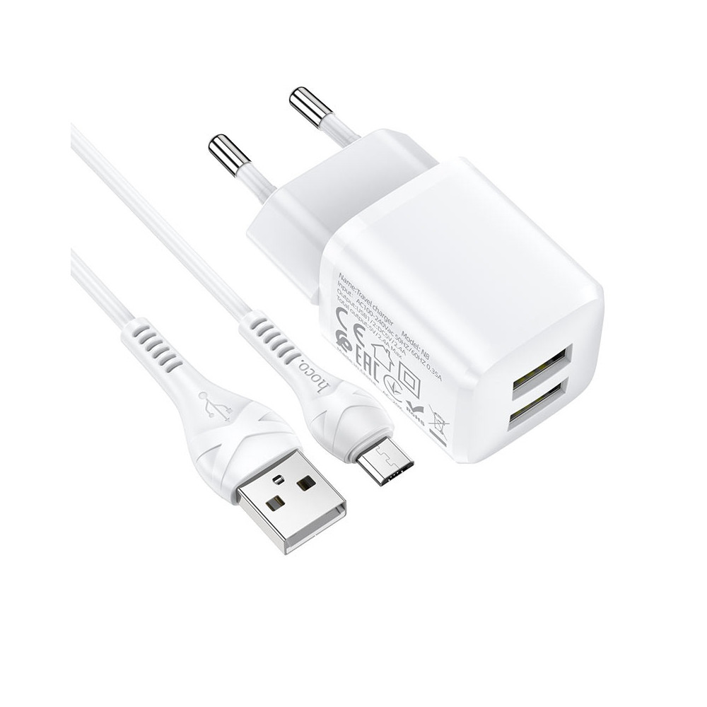 Լիցքավորիչ + Լար Micro-USB HOCO N8, изображение 2