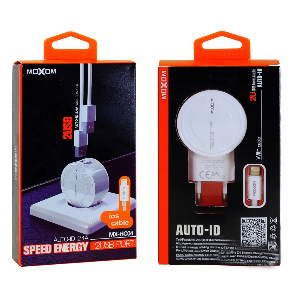 Լիցքավորիչ և Լար MOXOM MX-HC04 Lightning, изображение 2