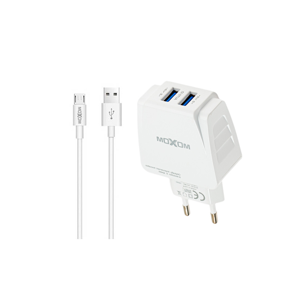 Լիցքավորիչ և Լար MOXOM MX-HC03 Lightning/Micro-USB, изображение 2