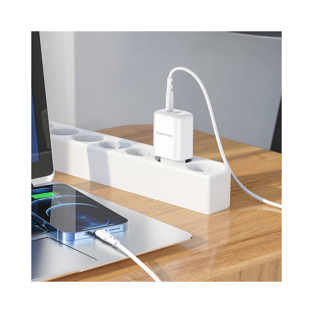 Լիցքավորիչ + Լար Type-C to Lightning BOROFONE BN4 PD3.0/QC3.0, изображение 3