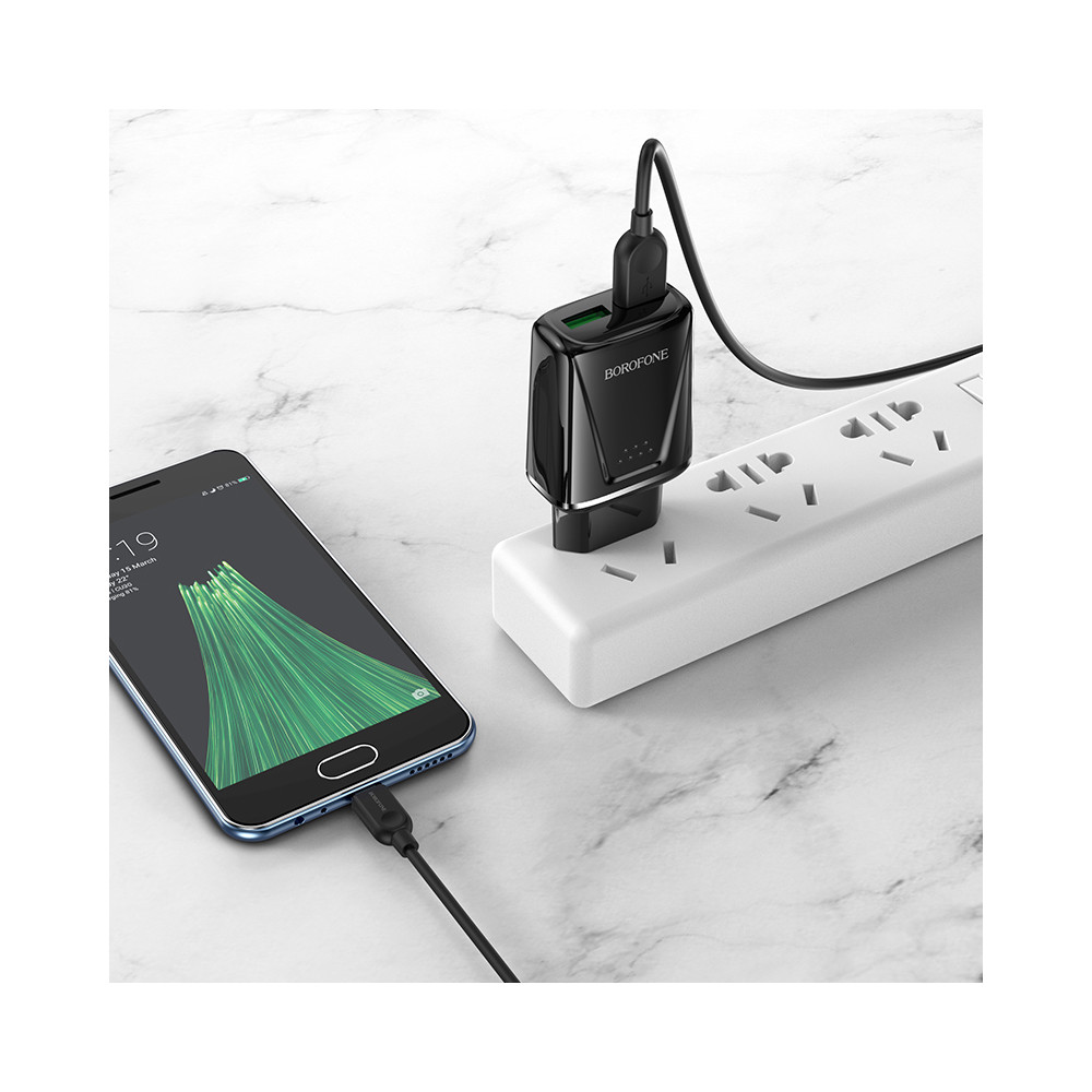Լիցքավորիչ + Լար Micro-USB BOROFONE BA54A (QC3.0), изображение 4