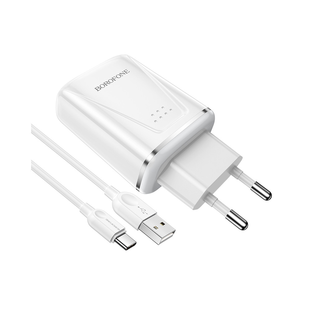 Լիցքավորիչ + Լար Type-C BOROFONE BA54A (QC3.0), изображение 2
