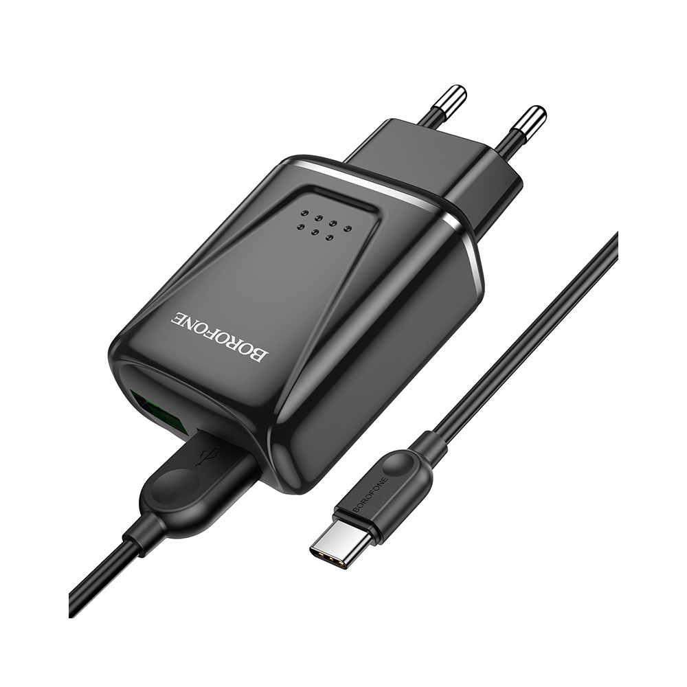 Լիցքավորիչ + Լար Type-C BOROFONE BA54A (QC3.0), изображение 4