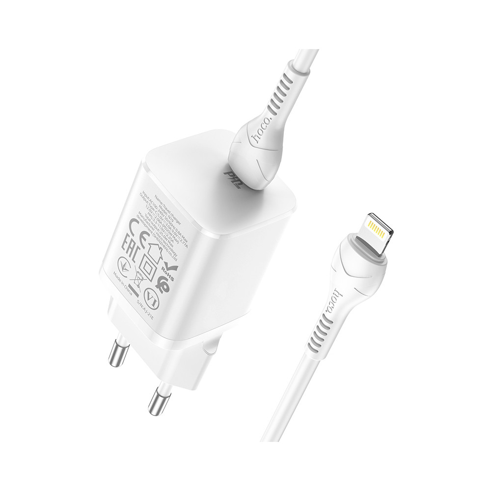 Լիցքավորիչ + Լար Type-C to Lightning HOCO N19 PD25W, изображение 4