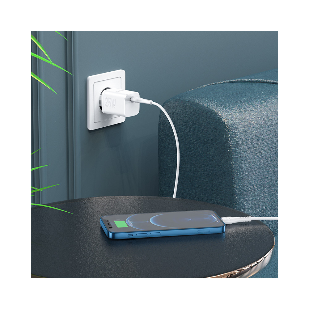 Լիցքավորիչ + Լար Type-C to Lightning HOCO N19 PD25W, изображение 5