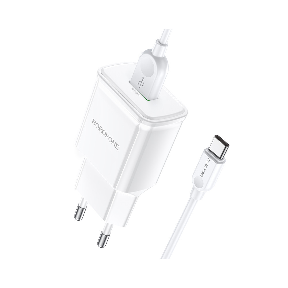 Լիցքավորիչ + Լար Type-C BOROFONE BA59A (QC3.0), изображение 3