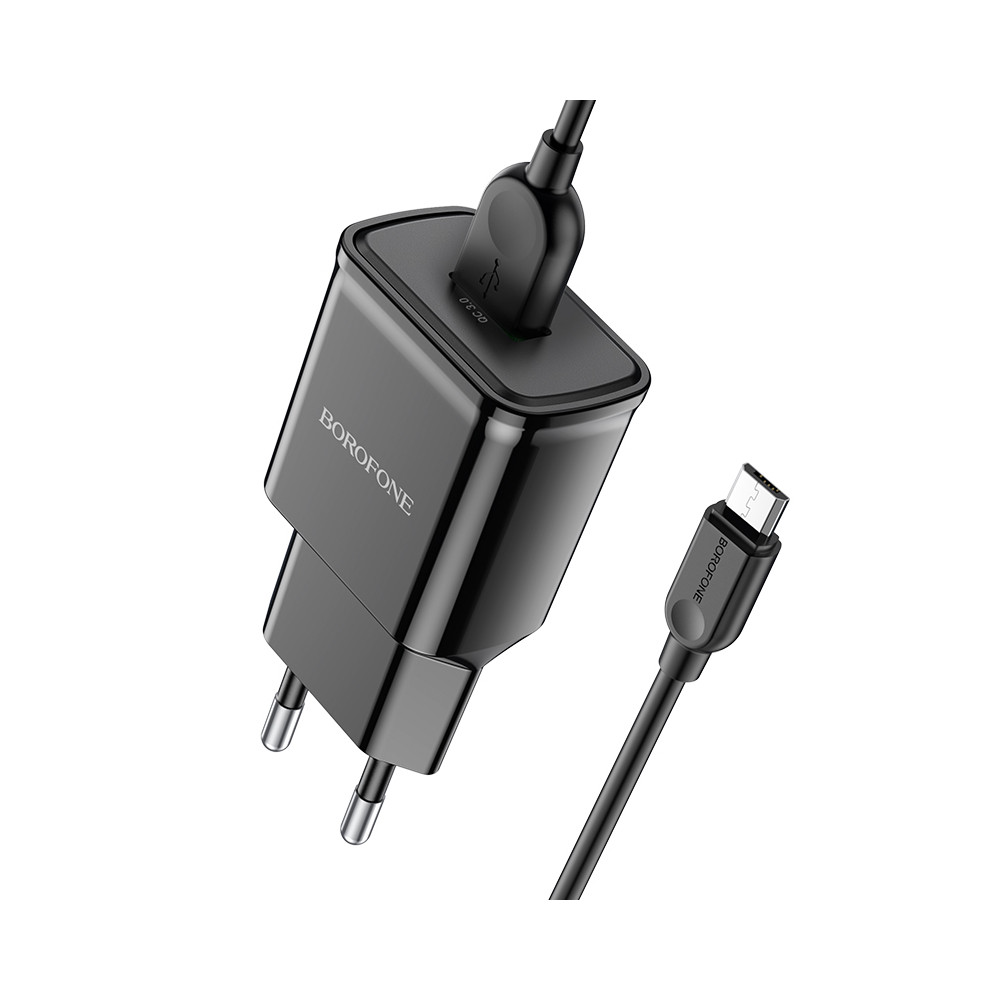 Լիցքավորիչ + Լար Micro-USB BOROFONE BA59A (QC3.0), изображение 2