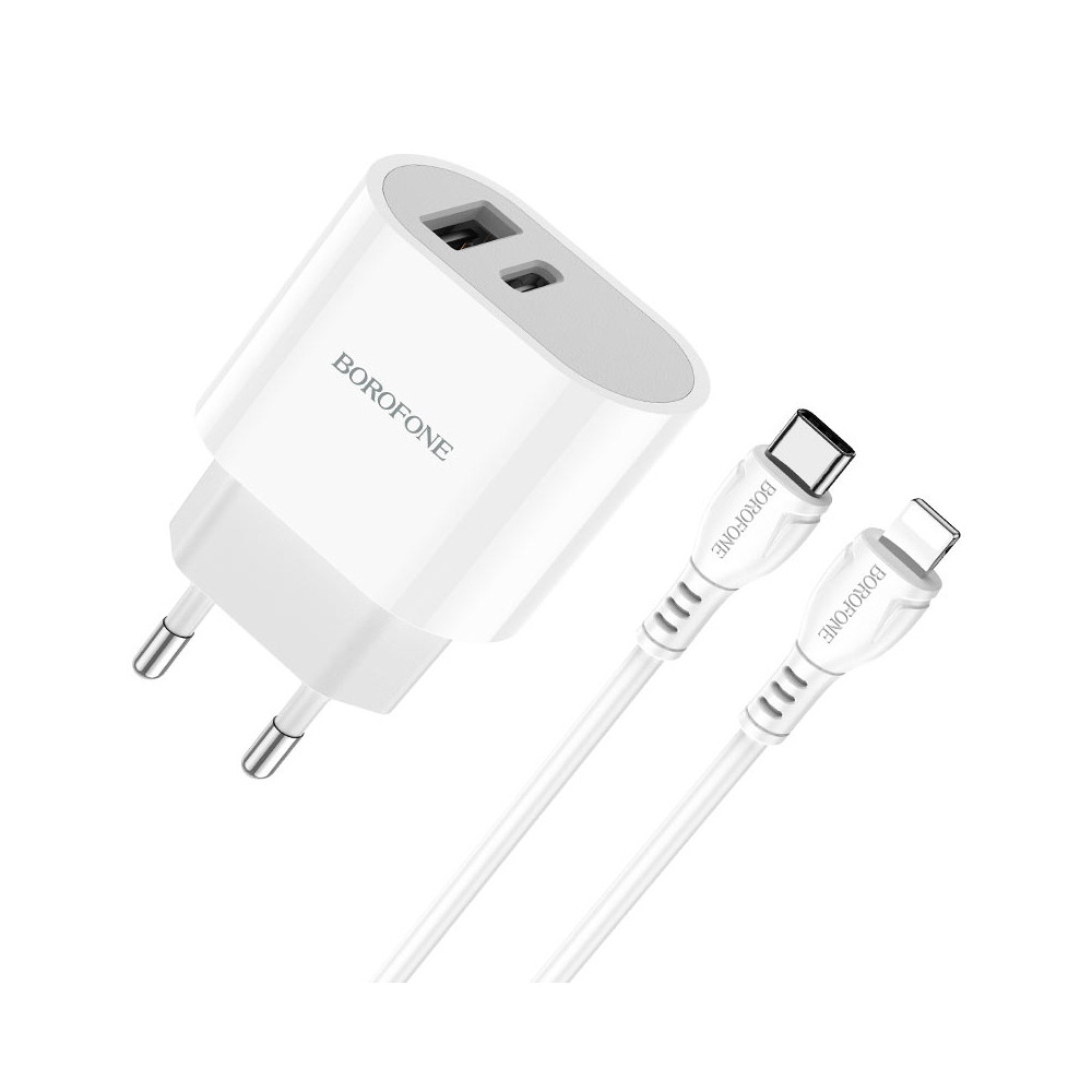 Լիցքավորիչ + Լար Type-C to Lightning BOROFONE BA62A, изображение 2