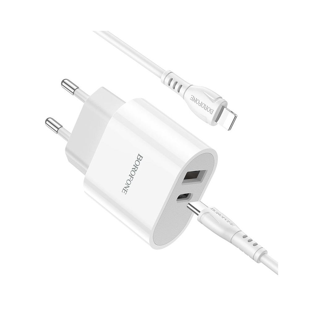 Լիցքավորիչ + Լար Type-C to Lightning BOROFONE BA62A, изображение 3