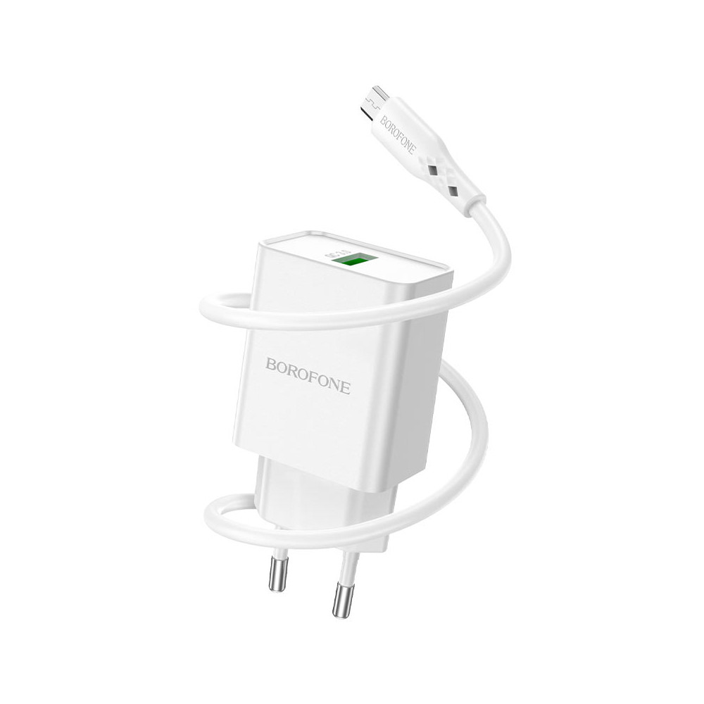 Լիցքավորիչ + Լար Micro-USB BOROFONE BN5 QC3.0, изображение 3