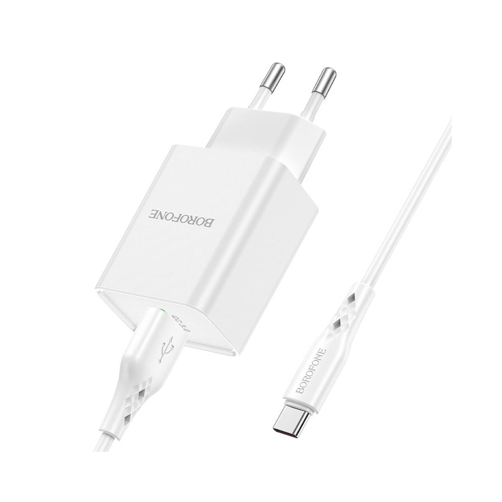 Լիցքավորիչ + Լար Type-C BOROFONE BN5 QC3.0, изображение 3