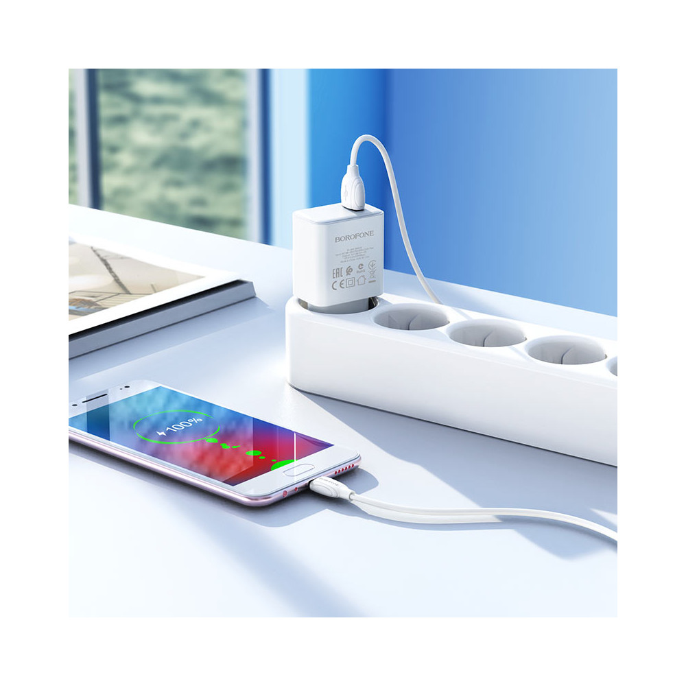 Լիցքավորիչ + Լար Micro-USB BOROFONE BA66A (QC3.0), изображение 4