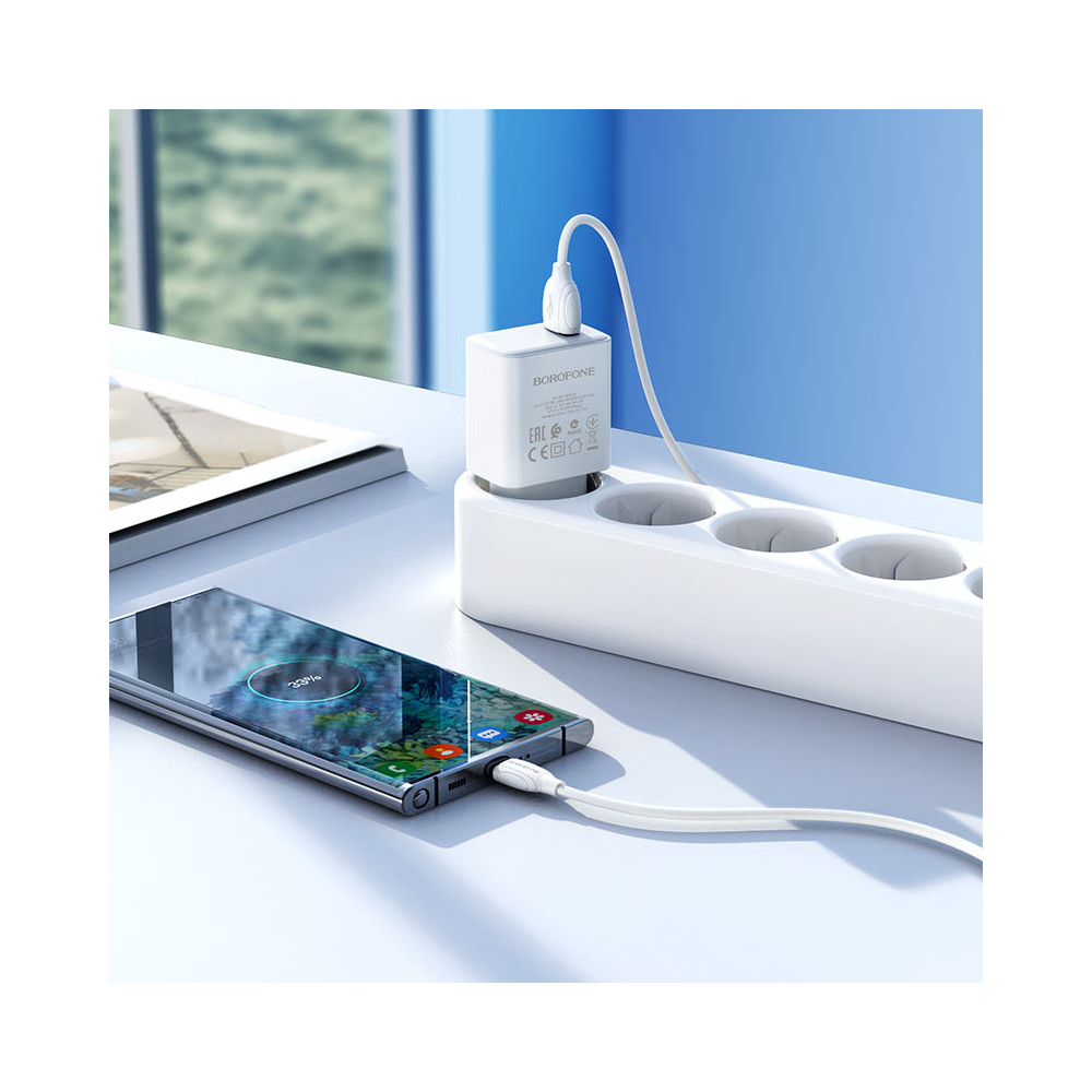 Լիցքավորիչ + Լար Type-C BOROFONE BA66A (QC3.0), изображение 4