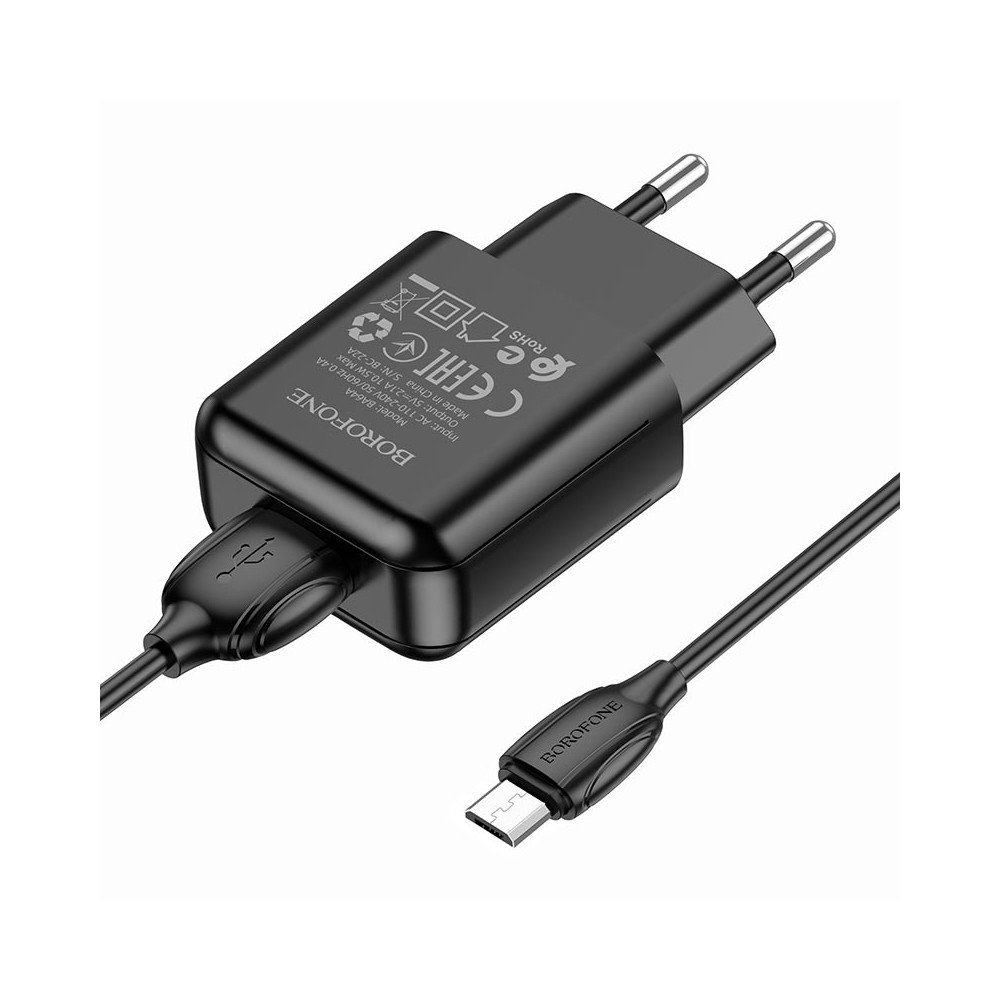 Լիցքավորիչ + Լար Micro-USB BOROFONE BA64A, изображение 2