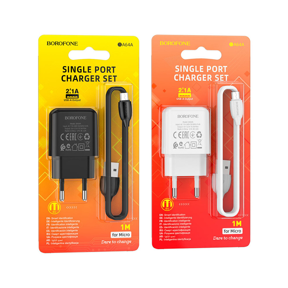 Լիցքավորիչ + Լար Micro-USB BOROFONE BA64A, изображение 5