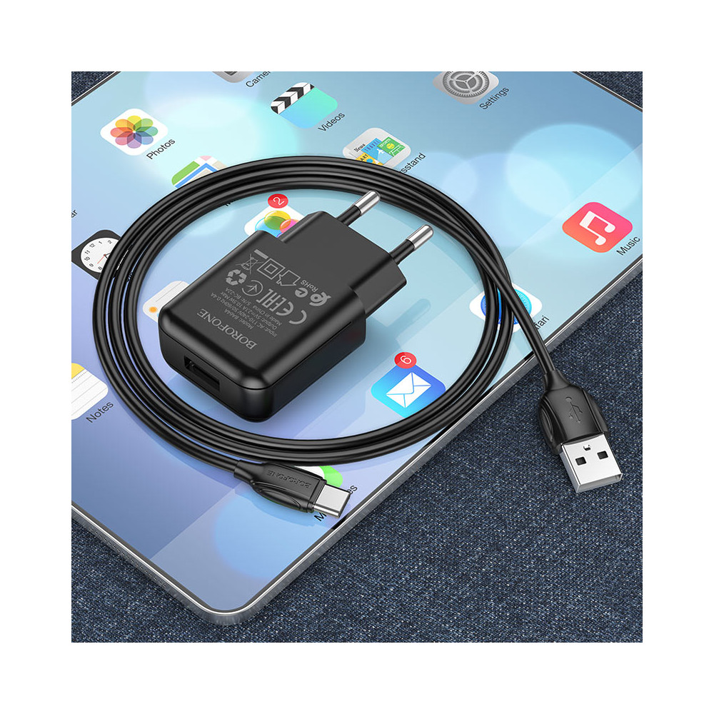 Լիցքավորիչ + Լար Type-C BOROFONE BA64A, изображение 4