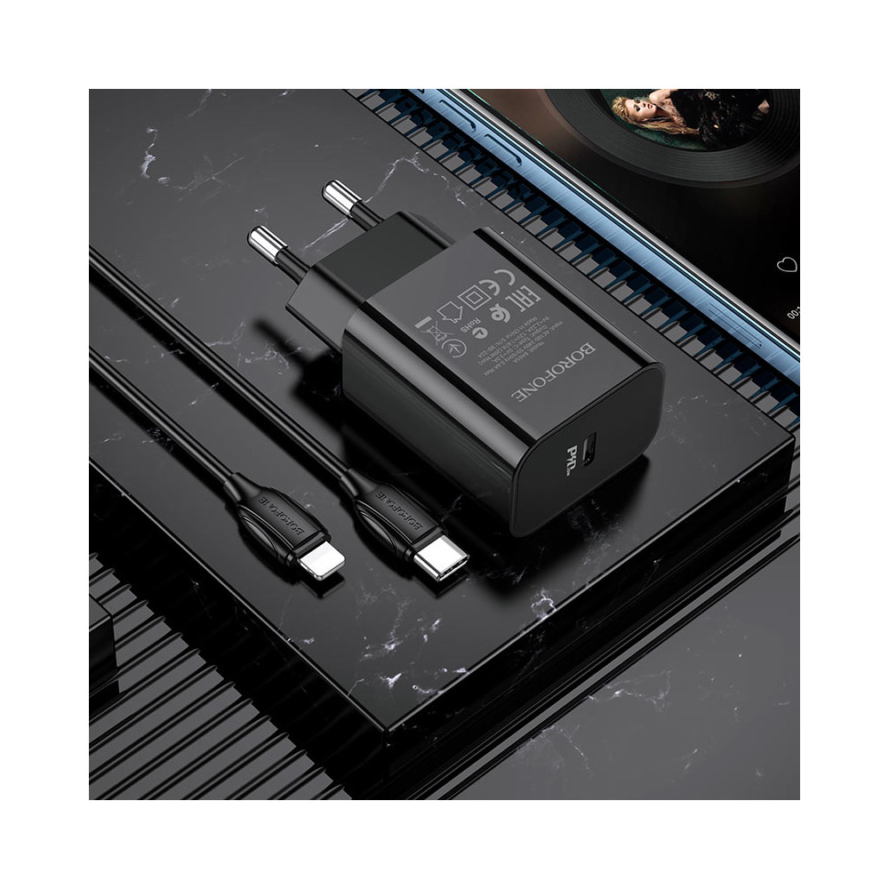 Լիցքավորիչ + Լար Type-C to Lightning BOROFONE BA65A PD3.0, изображение 5