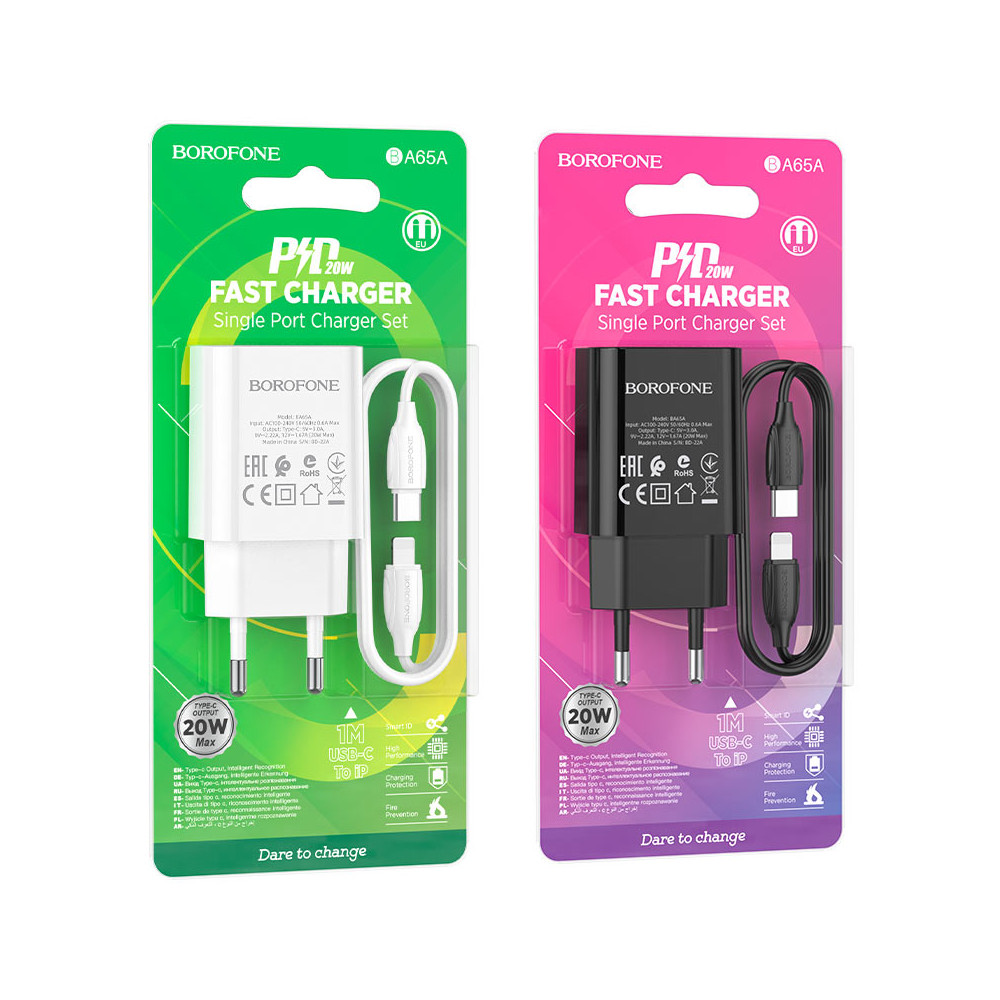 Լիցքավորիչ + Լար Type-C to Lightning BOROFONE BA65A PD3.0, изображение 6