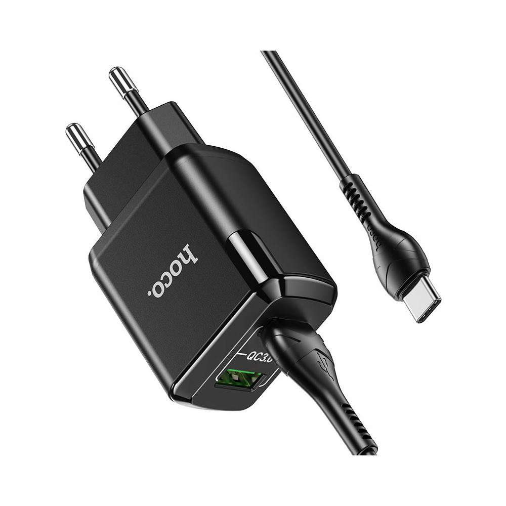 Լիցքավորիչ և Լար HOCO N6 Type-C QC3.0, изображение 2