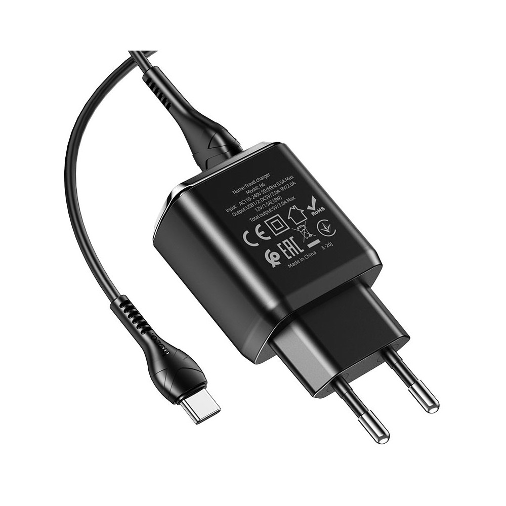 Լիցքավորիչ և Լար HOCO N6 Type-C QC3.0, изображение 3
