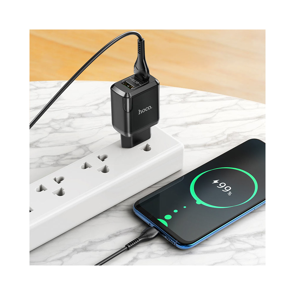 Լիցքավորիչ և Լար HOCO N6 Type-C QC3.0, изображение 4