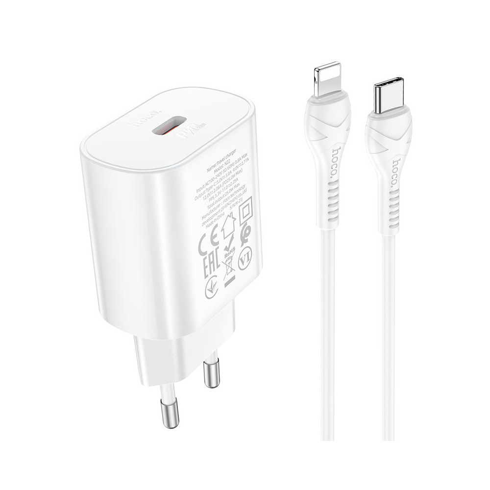 Լիցքավորիչ և Լար HOCO N22 Lightning to Type-C, изображение 2