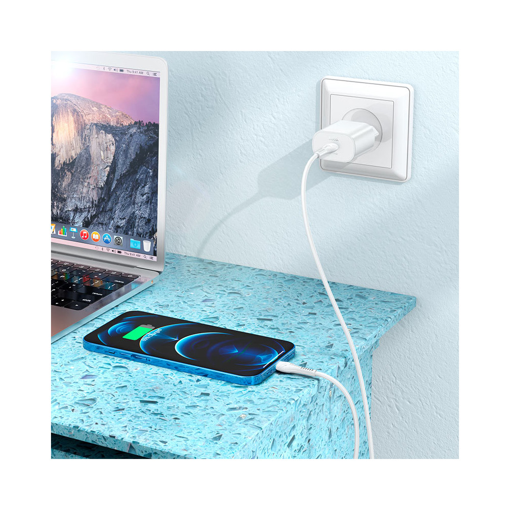 Լիցքավորիչ և Լար HOCO N22 Lightning to Type-C, изображение 3