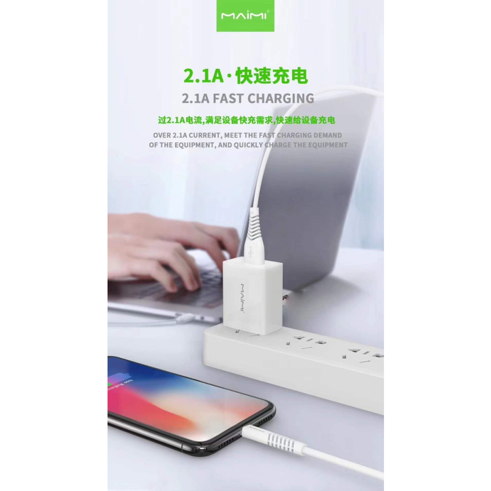 Լիցքավորիչ և Լար MaiMi T13 Lightning/Type-C, изображение 3