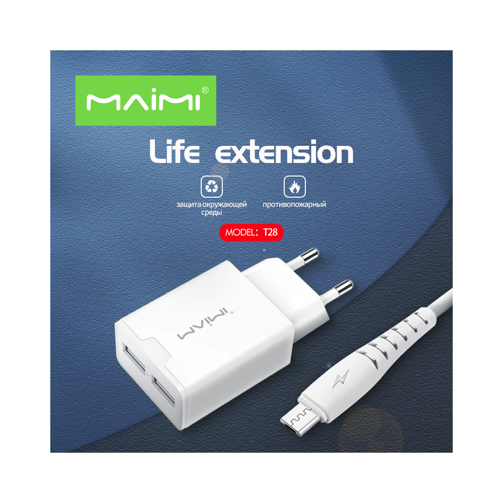 Լիցքավորիչ և Լար MaiMi T28 Lightning/Type-C/Micro-USB, изображение 5