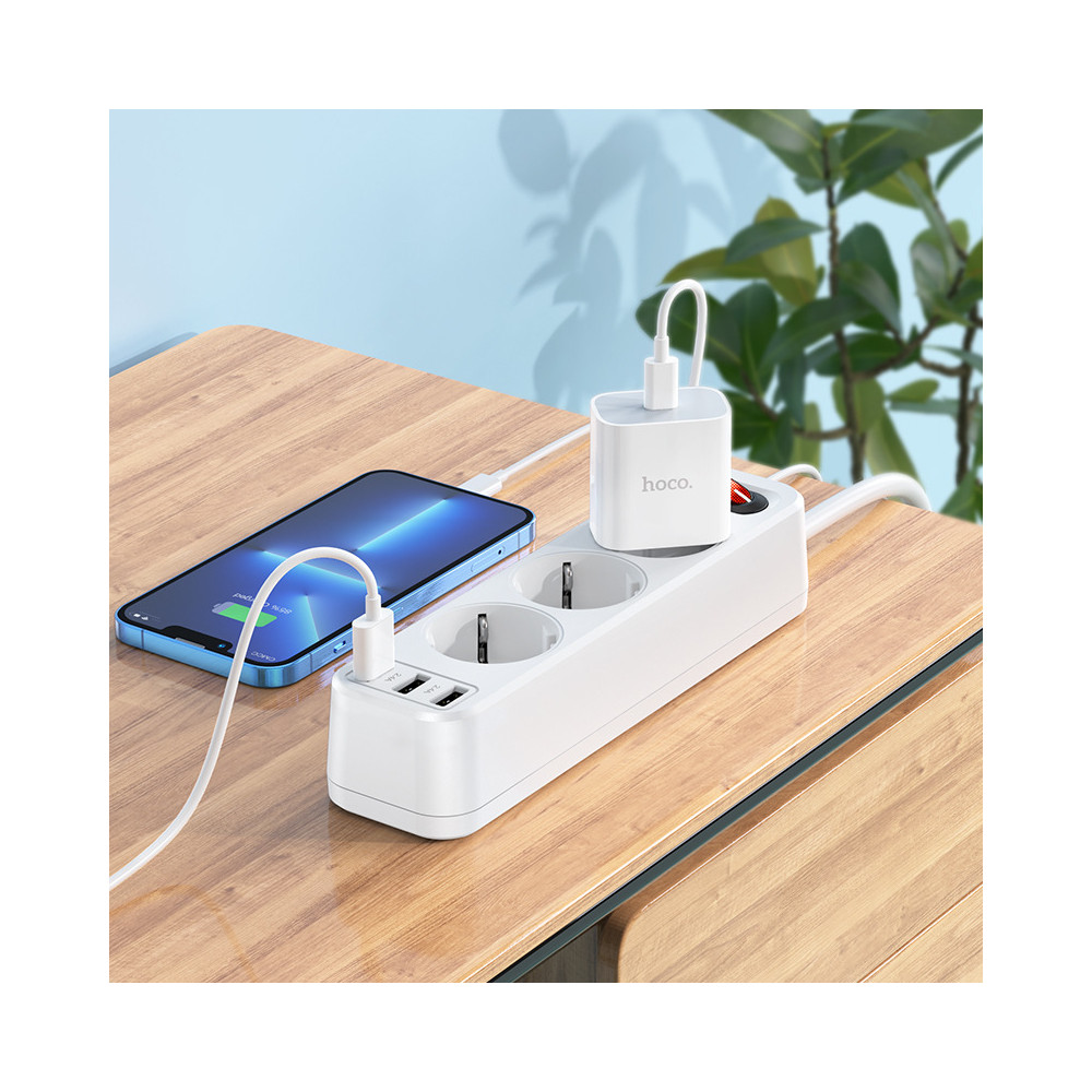 Հոսանքի Երկարացման Լար 3USB+3BIT HOCO NS2 (1.8Մ), изображение 4