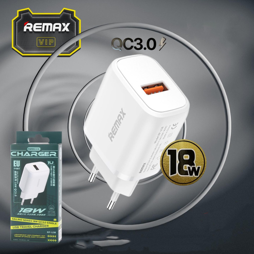 Լիցքավորիչ REMAX RP-U38 QC3.0, изображение 2